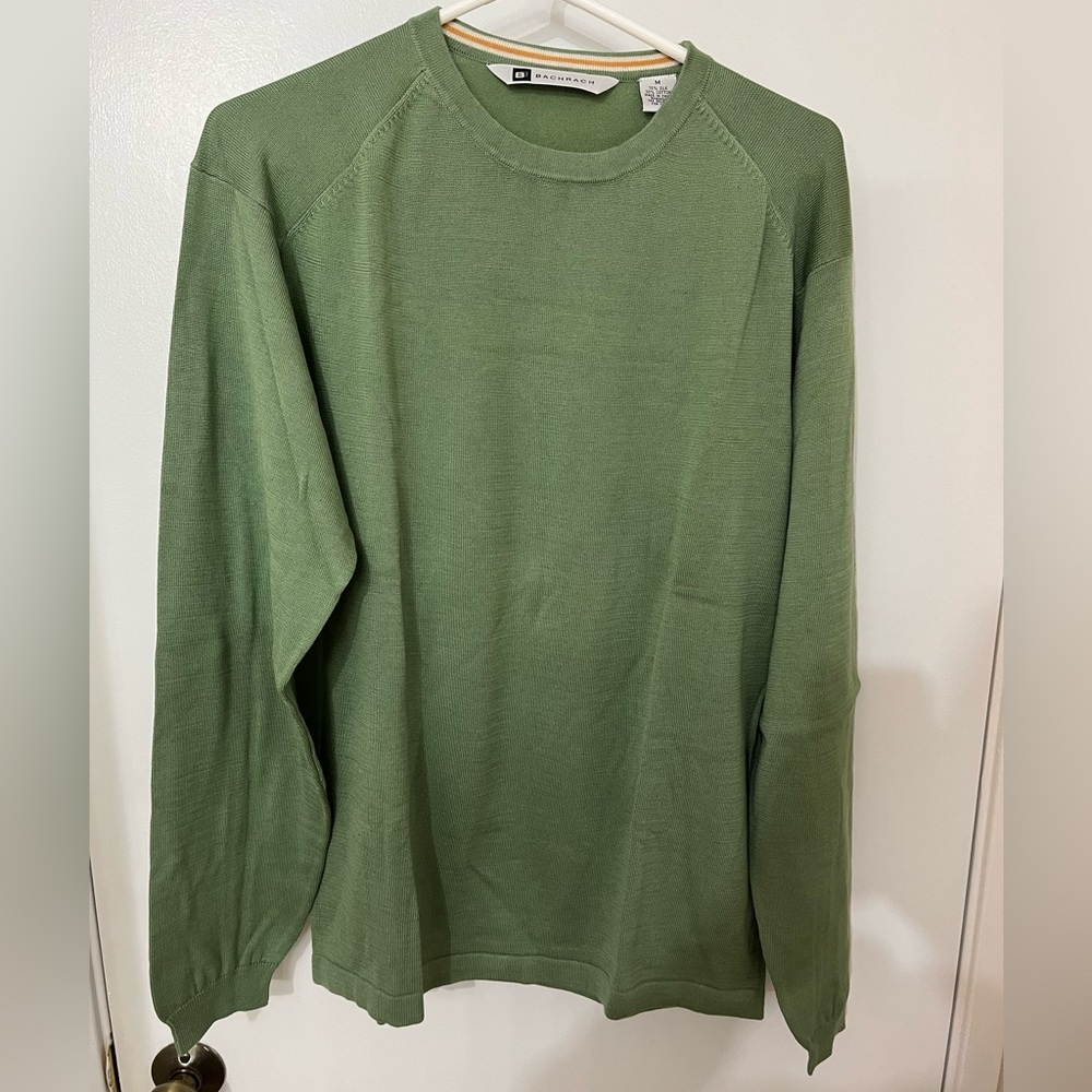 Bachrach Men’s Lightweight Sweater Size M Green